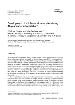 Development of soil fauna at mine sites during 46 years after