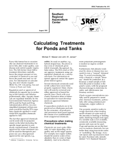 Calculating Treatments for Ponds and Tanks