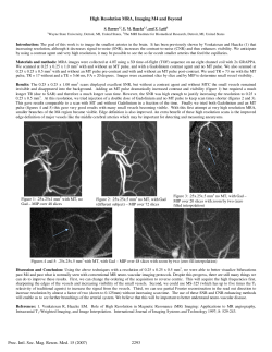 High Resolution MRA, Imaging M4 and Beyond