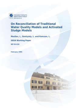 On Reconciliation of Traditional Water Quality Models