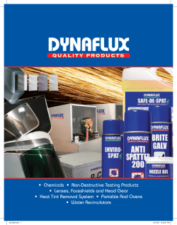 Chemicals &bull; Non-Destructive Testing Products &bull; Lenses