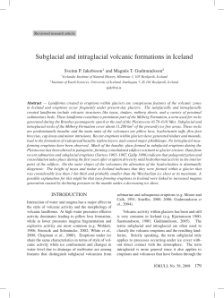 Subglacial and intraglacial volcanic formations in Iceland