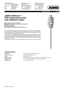 JUMO CANtrans T RTD temperature probe with CANopen output