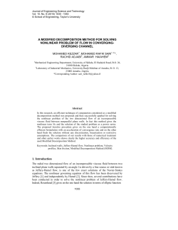 A MODIFIED DECOMPOSITION METHOD FOR SOLVING
