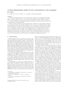 A three-dimensional model of wave attenuation in the marginal ice