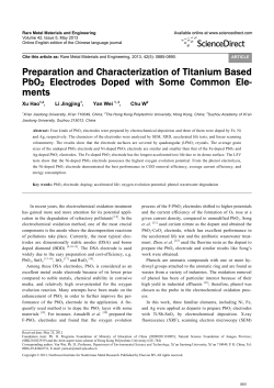 Preparation and Characterization of Titanium Based PbO2