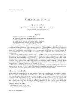 Chemical Bonds