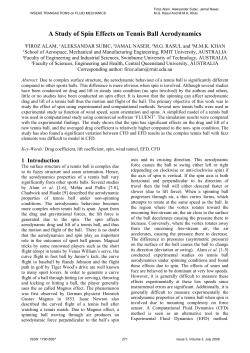 A Study of Spin Effects on Tennis Ball Aerodynamics