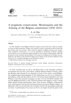A pragmatic conservatism. Montesquieu and the framing of the