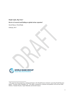 a Review of Research and Findings on Global Urban Expansion