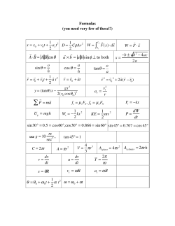 Final Exam Formula sheet (PDF format)