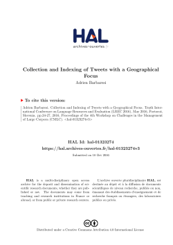 Collection and Indexing of Tweets with a Geographical Focus