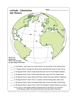 Africa Activity - Latitude and Slavery