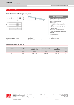 Data sheet Item number: 9010.00.20 Box channels 150 mm Product