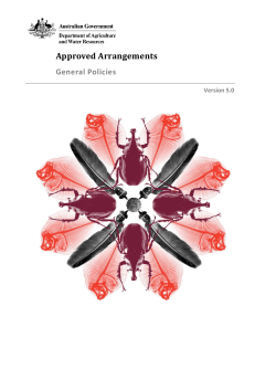 Approved Arrangements General Policies