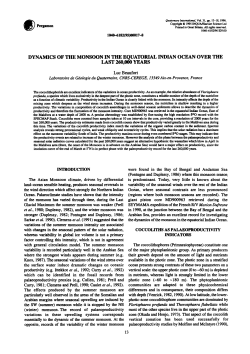 dynamics of the monsoon in the equatorial indian ocean over the