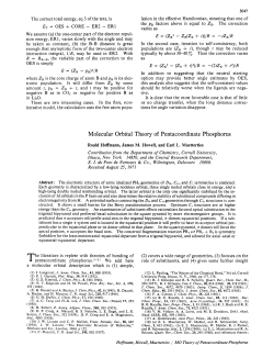 Molecular Orbital Theory of Pentacoordinate