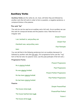 Auxiliary Verbs