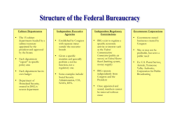Structure of the Federal Bureaucracy