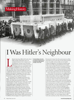 I Was Hitler`s Neighbour