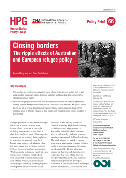 Closing borders - Overseas Development Institute