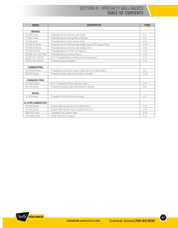 Specialty Ball Valves