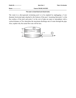 The water in a aboveground swimming pool is to be emptied by