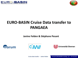 EURO-BASIN Cruise Data transfer to PANGAEA