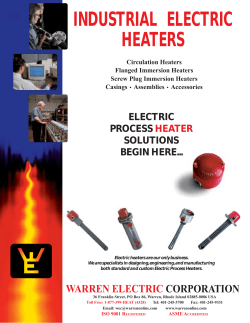 industrial electric heaters - Warren Electric Corporation