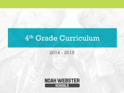 4th Grade Curriculum