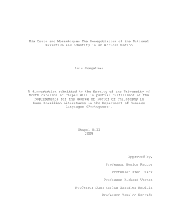 Mia Couto and Mozambique: The Renegotiation of the National