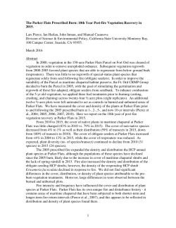 Parker Flats 2015 Report 4-25-2016