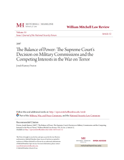 The Balance of Power: The Supreme Court`s Decision on Military