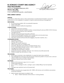 king airway device - County of El Dorado