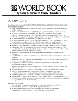 Grade 9 - World Book Online