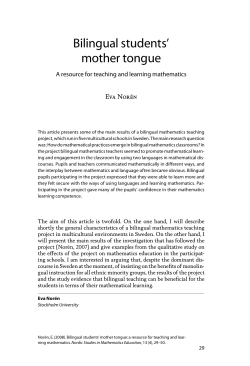 Bilingual students` mother tongue