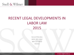 Gerald Morales - Labor Relations