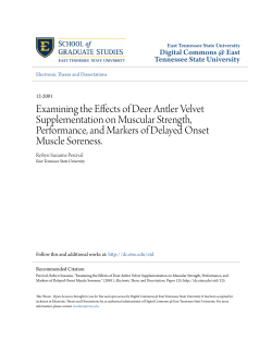 Examining the Effects of Deer Antler Velvet Supplementation on