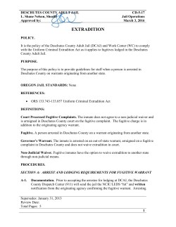 extradition - Deschutes County Sheriff`s Office