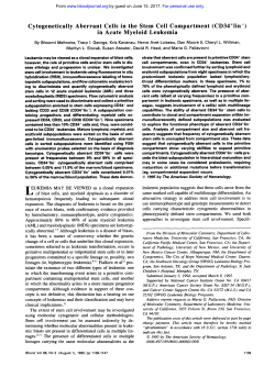 Cytogenetically Aberrant Cells in the Stem Cell Compartment (CD34