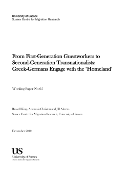 From First-Generation Guestworkers to Second