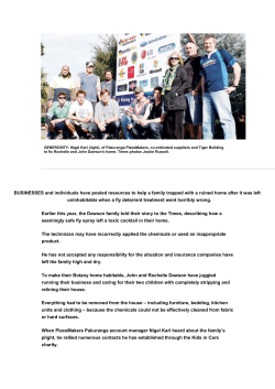 BUSINESSES and individuals have pooled resources to help a