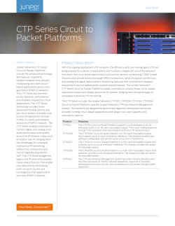 CTP Series Circuit to Packet Platforms