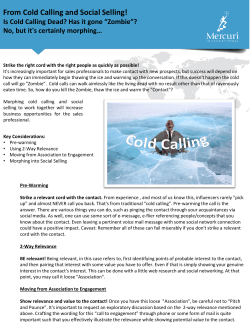 From Cold Calling and Social Selling!