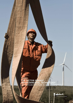 china Top SecTor eNerGY: eNVIroNMeNTAL TecHNoLoGY