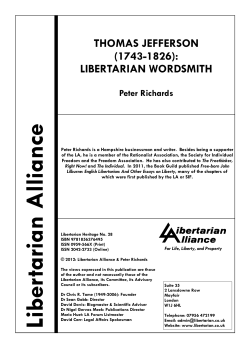 Thomas Jefferson - Libertarian Alliance