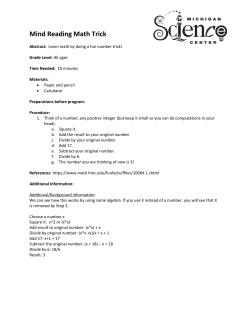 Mind Reading Math Trick