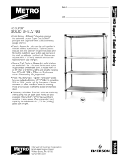 HDS uper S o lid S he lv in g 1 0.65 SOLID SHELVING