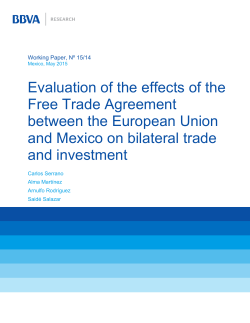 Evaluation of the effects of the Free Trade Agreement between the