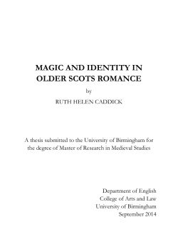 Magic and identity in older Scots romance